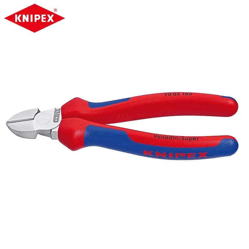 KNIPEX 70 05 160 Diagonal Cutter 160mm Chrome Plated Versatile Cutter Tough and Durable