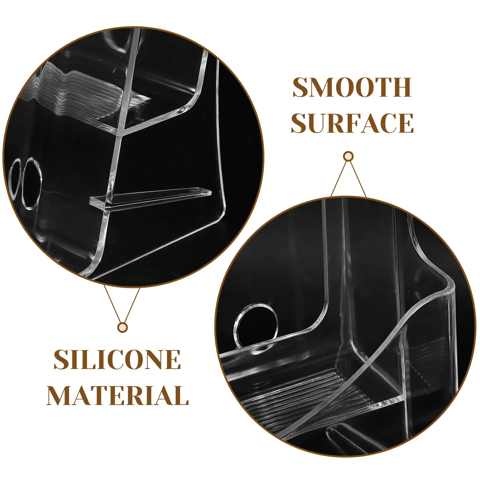 

Clear Wall-Mounted Document Organizer File Holder Storage Rack for Office Papers Folders Magazines Brochures Literature Display