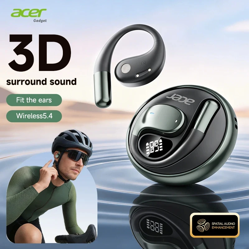 Acer Ohr550 Open-Type Wireless Bluetooth Headphones, Ear-Hook Style, Dedicated for Sports, Running, and Cycling, with Heavy Bass