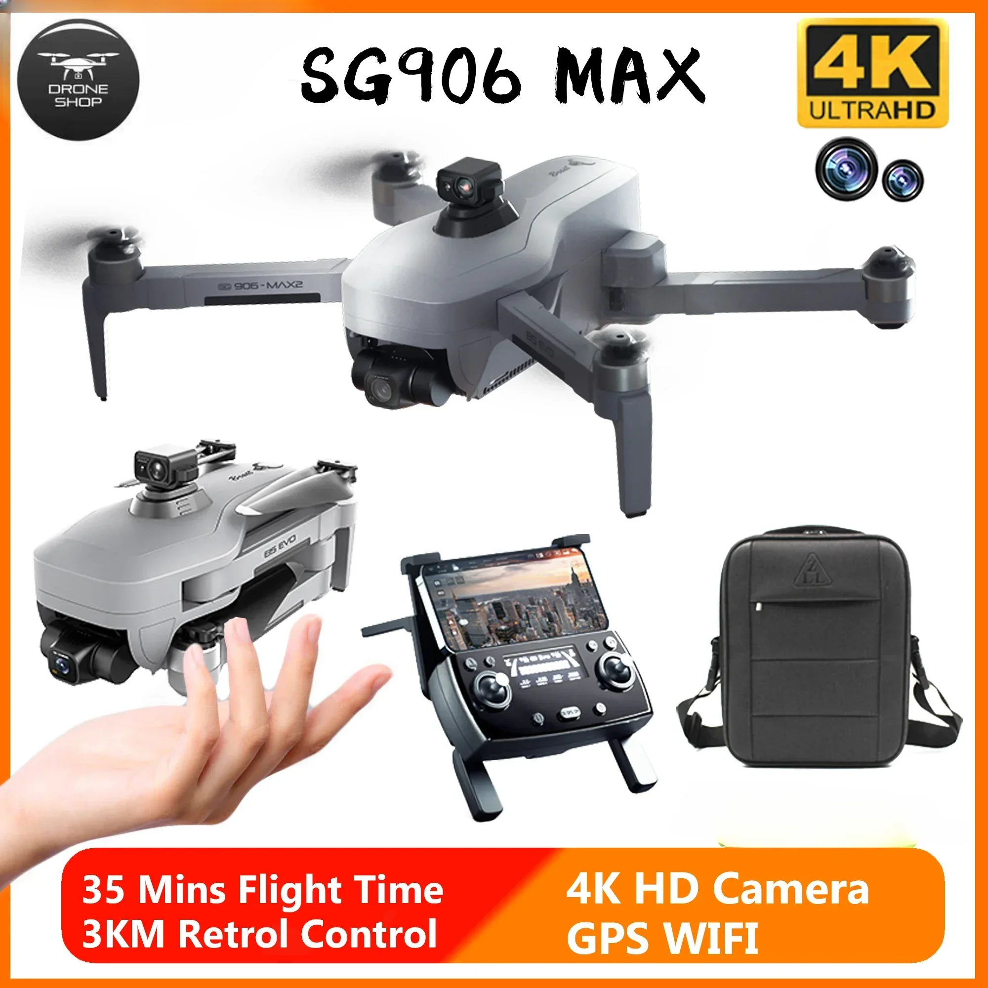 

SG906 MAX2 Drone 3-Axis Gimbal 4K Professional HD Camera FPV Drones 5G GPS Laser Obstacle Avoidance RC Quadcopter 3KM Dron Toys