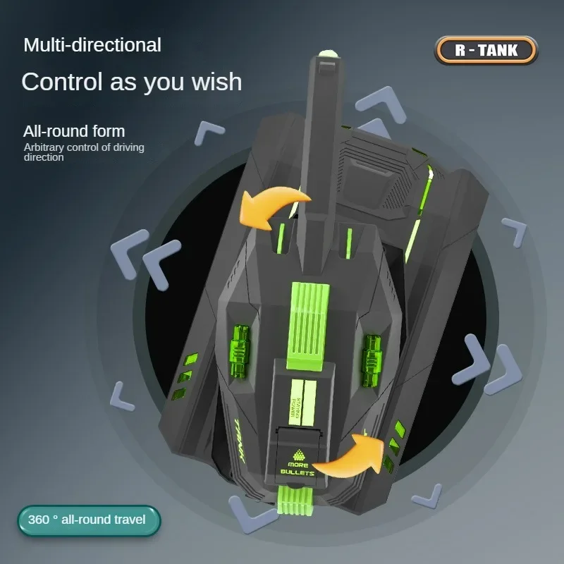 RC ถังของเล่น 2.4G วิทยุควบคุมรถ 4WD Crawler ระเบิดน้ําสงครามถังควบคุมท่าทางผู้เล่นหลายถัง RC ของเล่นเด็กของขวัญ