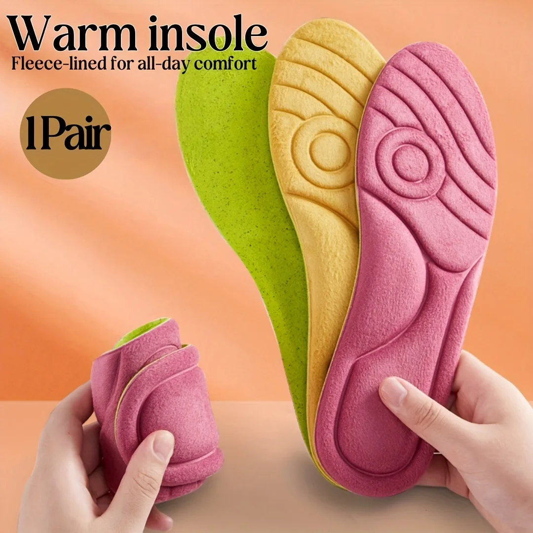 

Self-Heating Thermal Insoles | Constant Warm Fleece Shoe Inserts, Breathable Anti-Odor Design for Men & Women Winter Wear