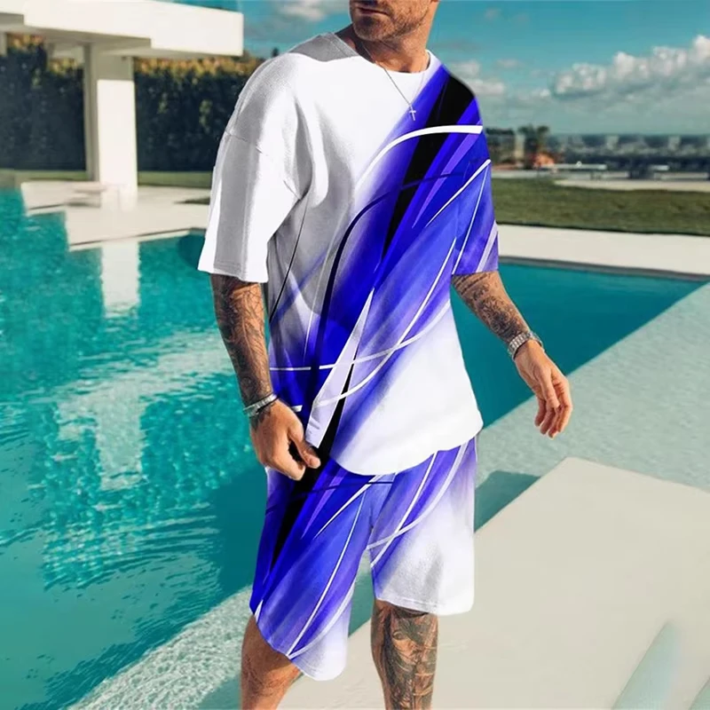 

Summer Men Tracksuit 3D Printed Eye Pattern Women Oversized Tshirt Suit Y2K Summer Casual Breathable Refreshing Kid Sports Suit