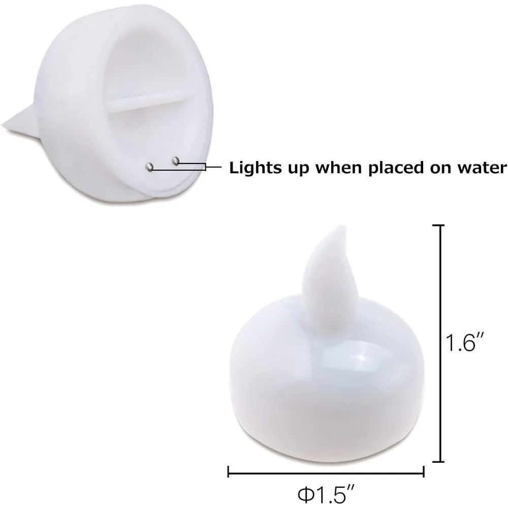 Floating LED Tea Light Flicke Electronic LED Candle Battery Powered Floating On Water Tealight For Wedding Party Decor