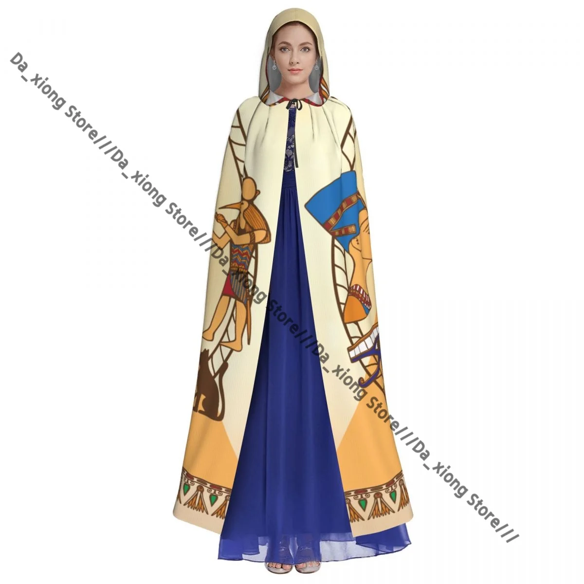 الكبار الإطار المصري عباءة الرأس مقنعين القرون الوسطى زي الساحرة ويكا مصاص دماء هالوين فستان مُصمم حسب الطلب #2