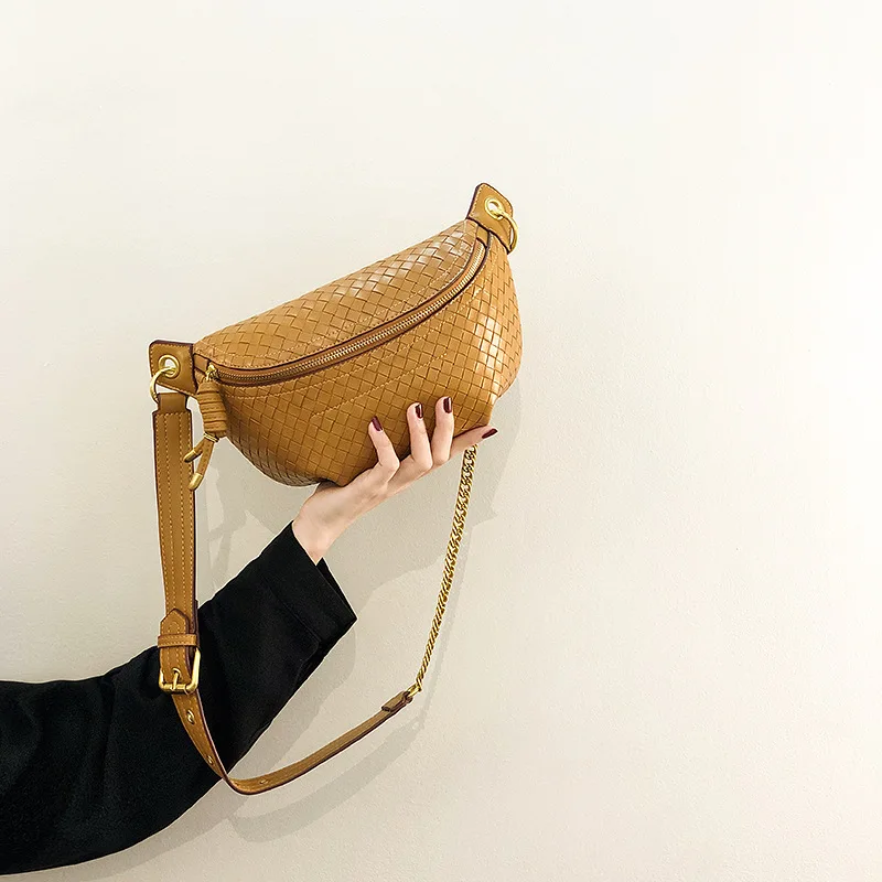 Banana Bag for Women Luxury Brand Designer Chest Bags Women\'s Leather Banana Bag Elegant Woman Pack Crossbody Waist Belt Bags