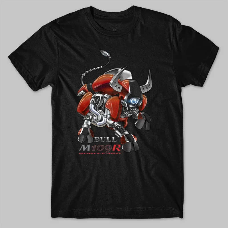 Classic Japanese Motorcycle Boulevard M109R Bull Inspired T-Shirt 100% Cotton O-Neck Short Sleeve Casual Mens T-shirt Size S-3XL