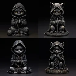 Black Cat Master Resin Crafts Decoration Home Ornament Holiday Decoration Black Cat Acrylic Craft Creative Tabletop Decoration