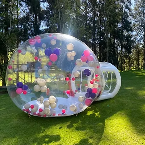 Casa de burbujas inflable con trampolín y soplador Material de PVC Castillo inflable al aire libre para niños