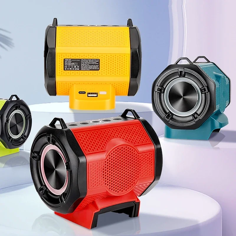 

High-fidelity Bluetooth Speaker Colorful Atmosphere Light Audio for Power Tools Player Loudspeaker Amplifier for Lithium Battery