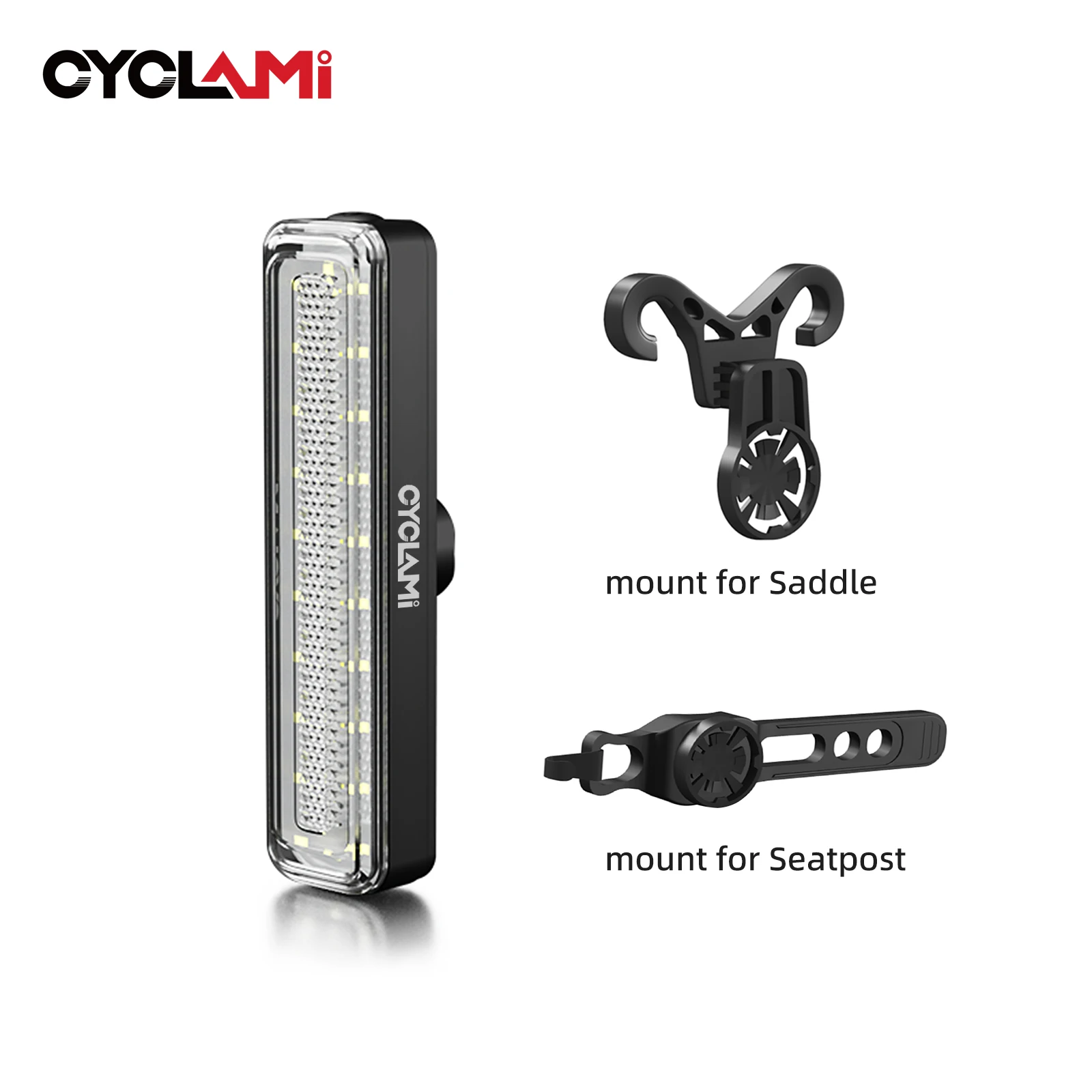 AliExpress CYCLAMI Bicycle Taillight Smart Braking 12 Mode Colorful Warning Light Nighttime Safety Rear Lamp For Bike Saddle Seatpost