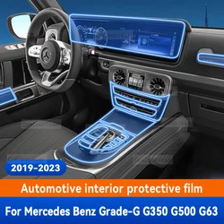 For Mercedes Benz G Class W464 G500 G350 AMG G63 2019-2022 Car Door Handle Center Console Gear Navigation TPU Protective Film