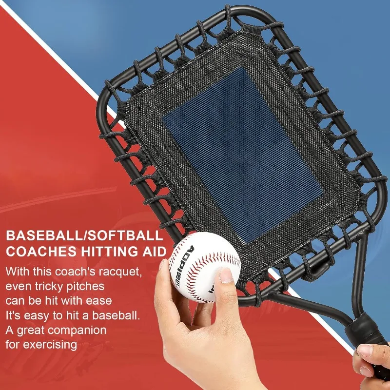 Fungo Racket Baseball/Baseball Racket for Coaches and Parents to Help Players Practice Hitting Grounders and Flies (New)