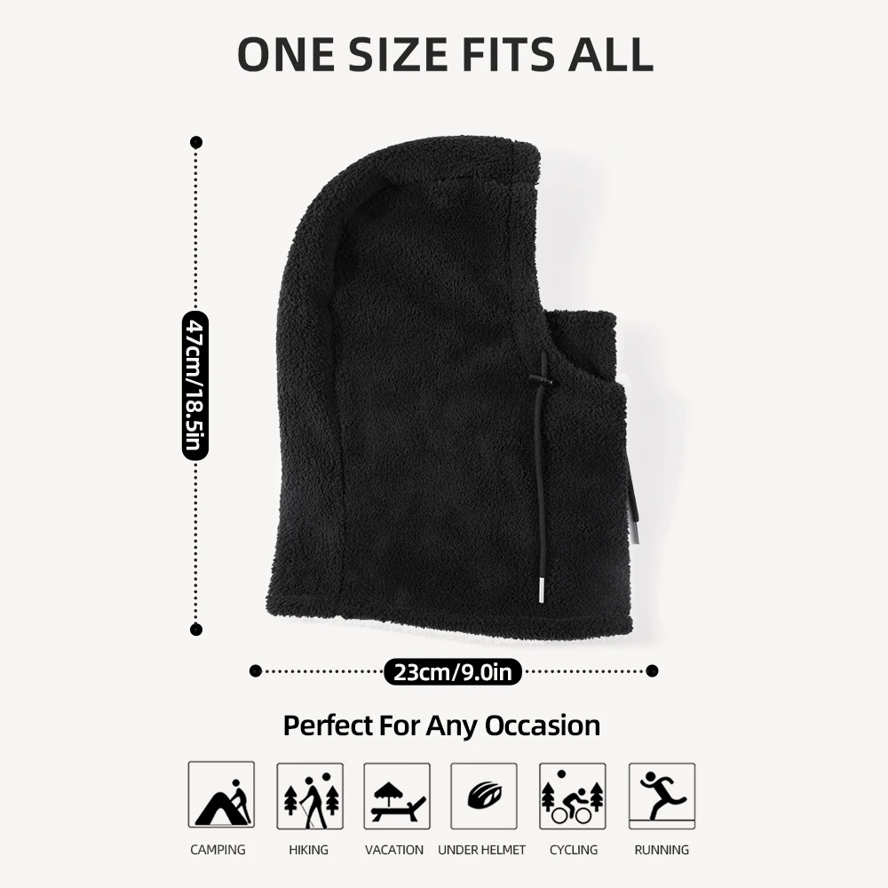 الصلبة الشتاء الحراري بالاكلافا قبعة الطقس البارد التزلج قناع الوجه مقنعين قبعة الرياضة في الهواء الطلق ركوب الدراجات على الجليد المشي لمسافات طويلة باندانا وشاح #6