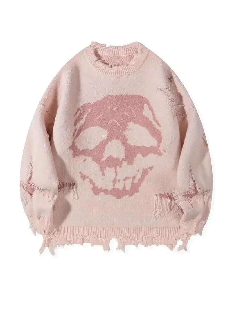 

Halloween Loose Fit Pullover Knitted Sweater Street Style Women's Thickened Long Sleeve Polyester Casual Halloween Sweater