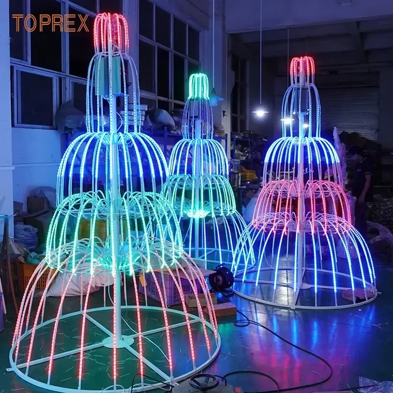 Waterproof Color Shifting Installations Fountain Motif Light for Shopping Districts Municipal Park and Festival Plaza