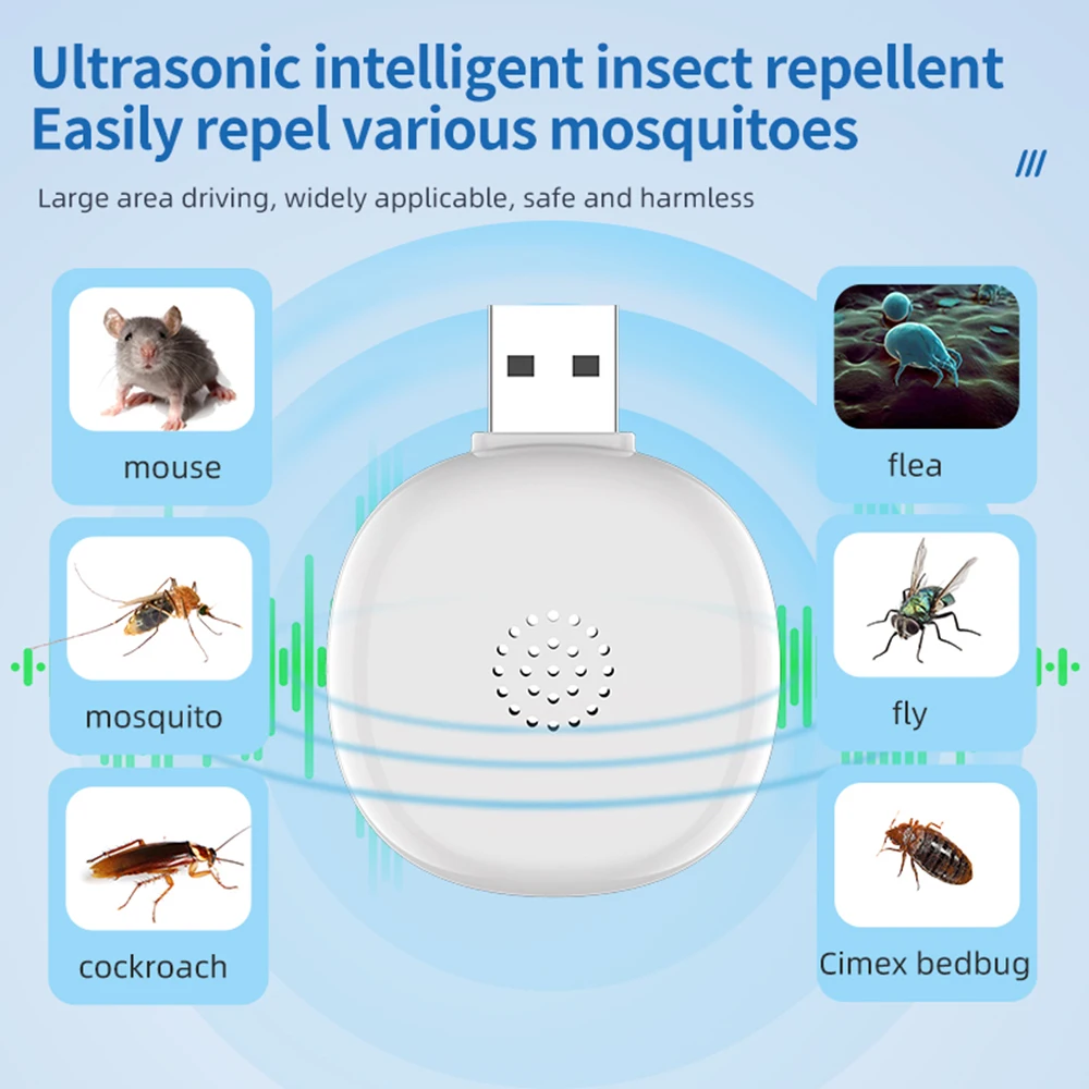 Ultrasonic Repeller Plug-in Indoor Mosquito-Repeller Anti Mouse Cockroach Control Safe Quiet Electronic Device Plug And Play