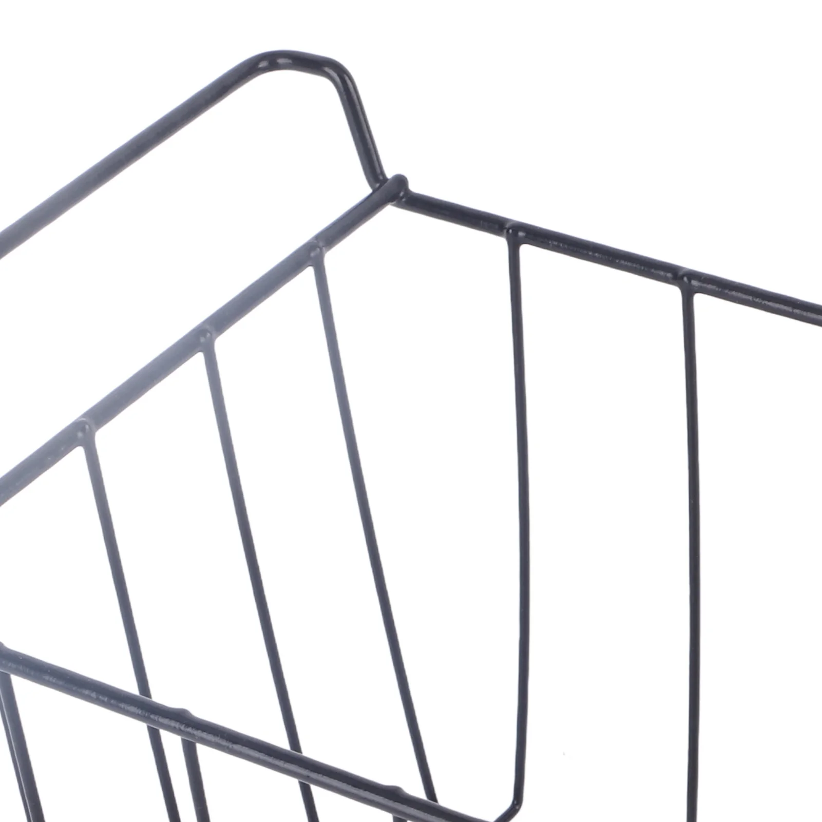 2-Pack  Freezer Metal Mesh Storage Baskets, PE-Coated Hanging Storage Racks, Black, Suitable for Refrigerator Shelves