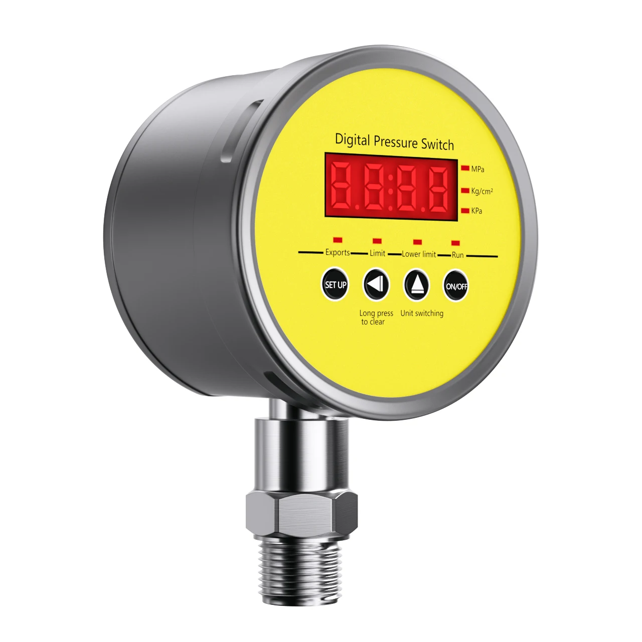 Digitale Drukregelaar -0.1-60Mpa Drukschakelaar 0.5% 100mm Wijzerplaat Digitale Manometer Relais Signaal Uitgang M20 * 1.5