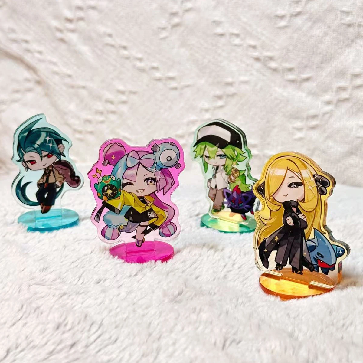 

4 модели Diy Self Made мультфильм Ptcg Iono Cynthia милая акриловая подставка Ptcg Rika N акриловая подставка подарочные игрушки вокруг аниме