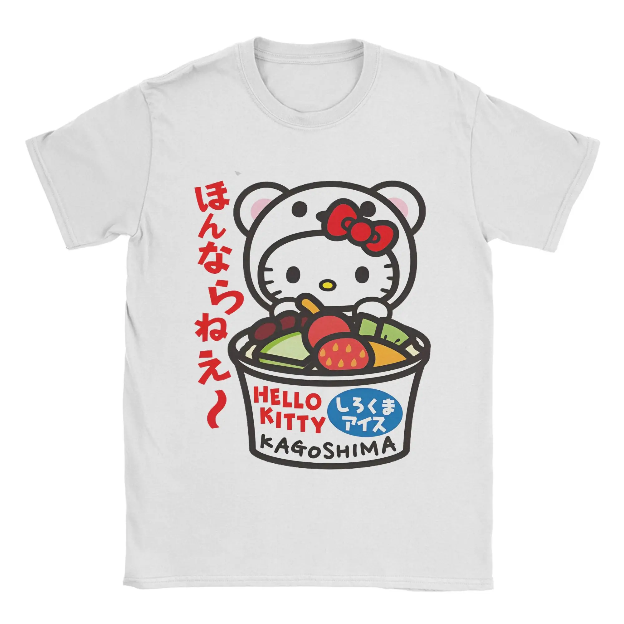 

Miniso Hello Kitty Shirokuma Sweets футболки для женщин и мужчин хлопковые потрясающие футболки Y2k футболки с круглым вырезом топы с короткими рукавами больших размеров