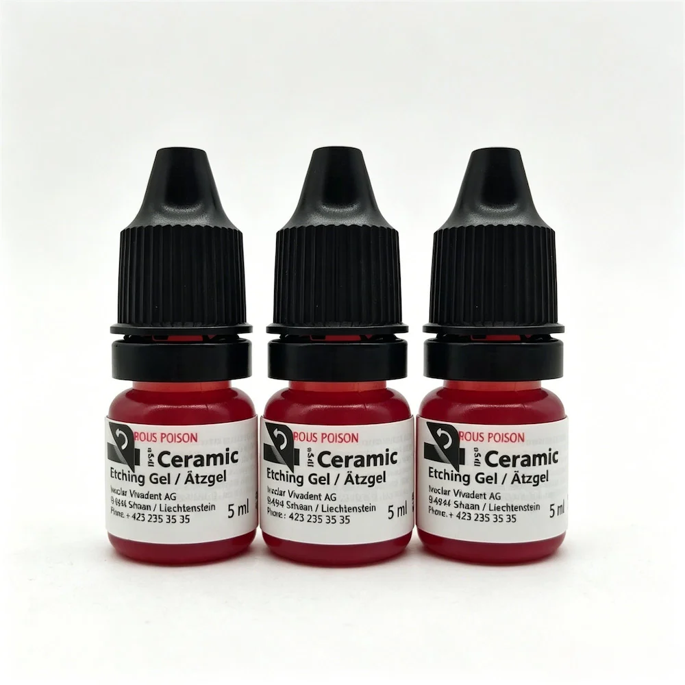 Dental Silane Coupling Agent + Ceramic HF Etching Gel Kit for All-Ceramic Teeth Restoration, Improve Bonding Strength of Glass C