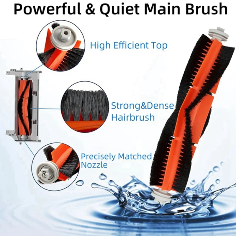 14 Stück Hauptseite bürste Hepa Filter Mop Staubbeutel für Xiaomi Dreame Bot l10plus/z10pro/d10 plus Roboter Staubsauger Teile