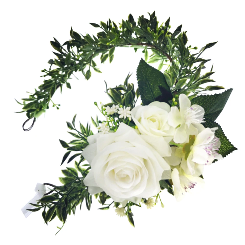 

Rose Crown Flower Headband Lightweight Bridal Hair Accessories for Boho Wedding Flower Crowns for Women Bridal Hair Accessories