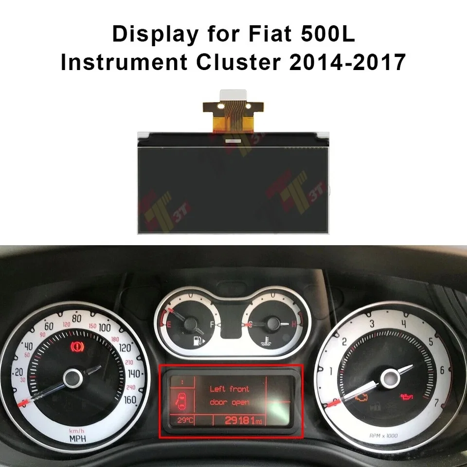 Display for Fiat 500L (351/352) instrument cluster (2014-2017)