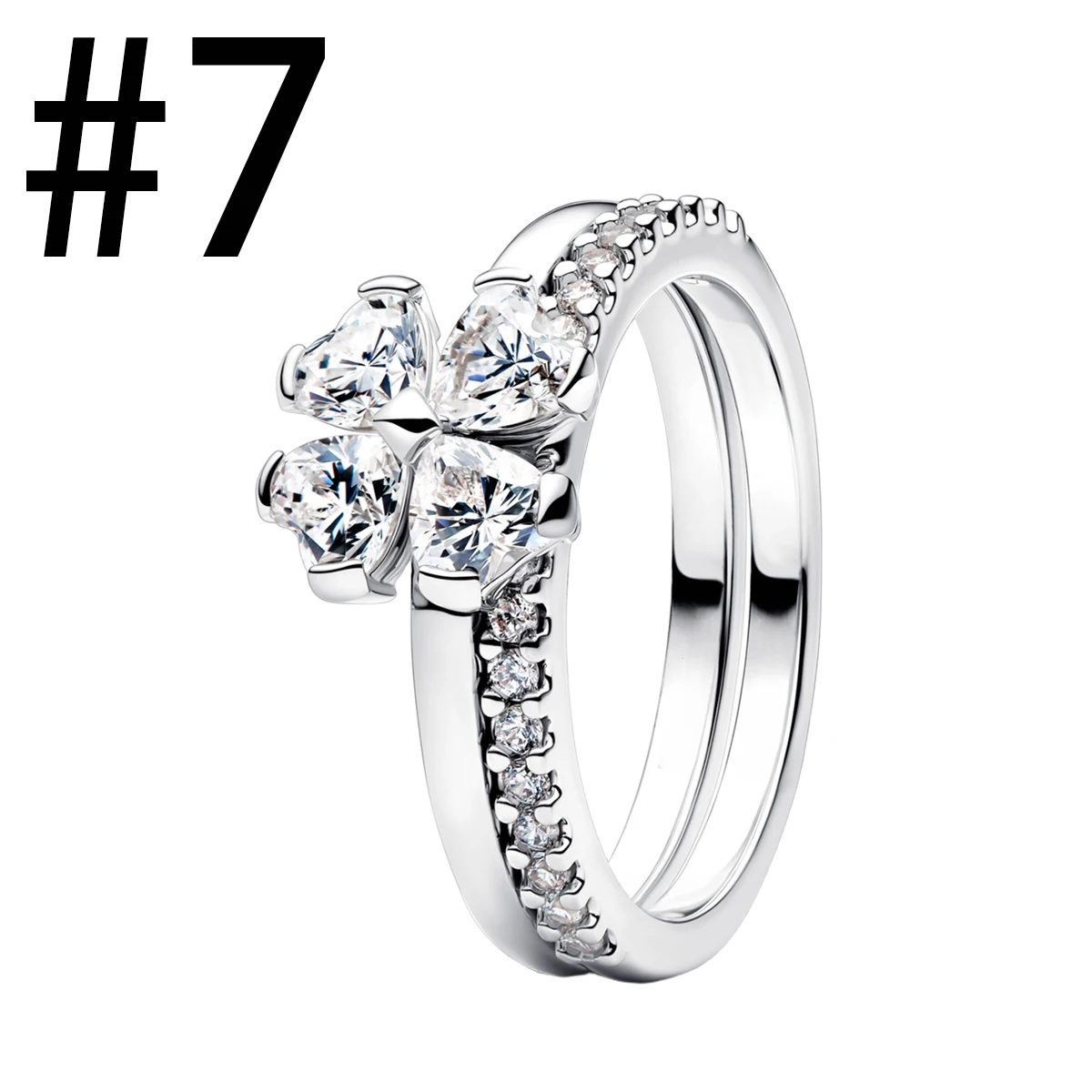 Nieuwe 925 Sterling Zilver Vierklaverblad Bloem Oor Stud Ring Hanger Kraal geschikt voor DIY Dames Armbanden Kettingen Sieraden Cadeaus - afbeelding 1