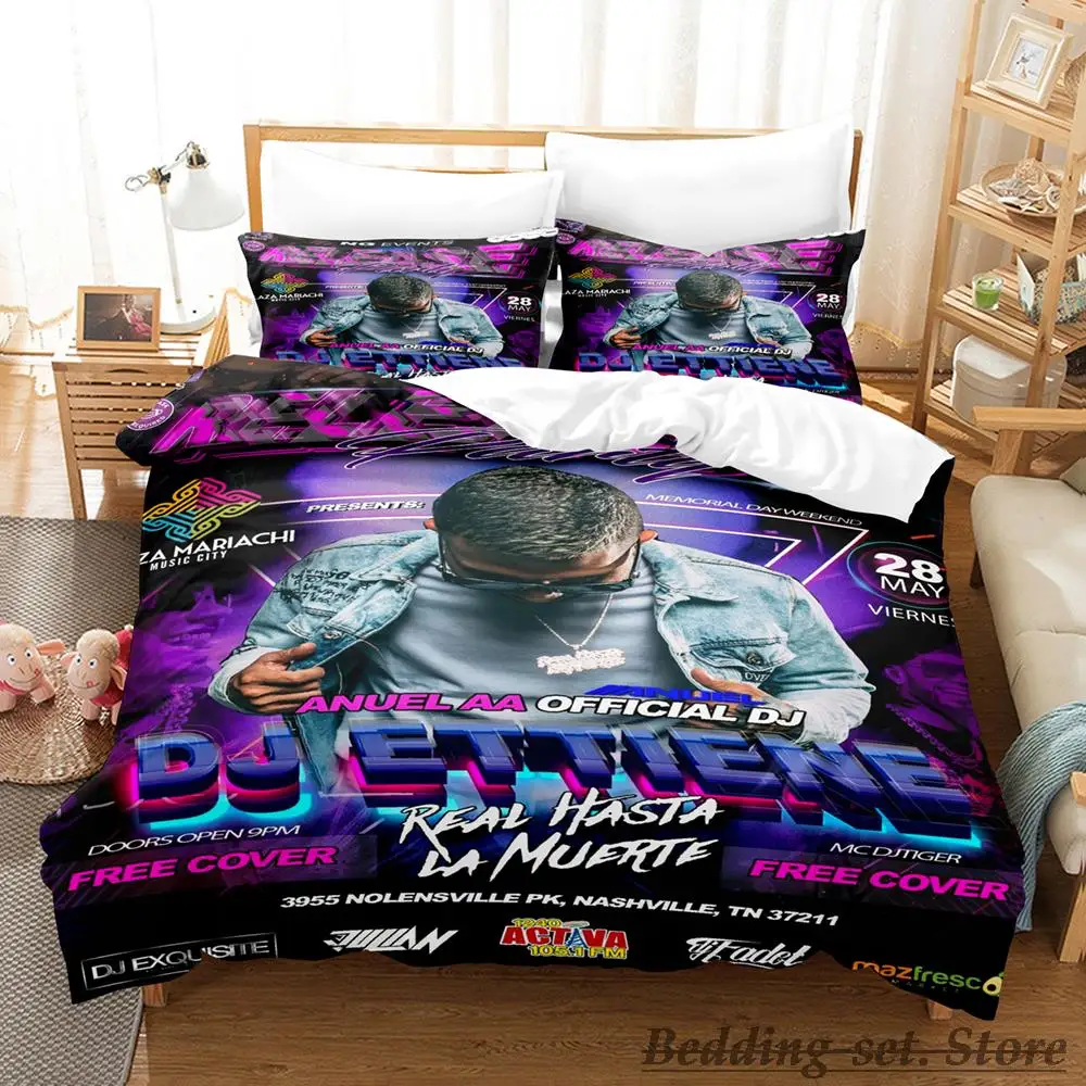 

2023 Anuel Aa Real Hasta La Bedding Set Single Twin Full Queen King Size Bed Set Aldult Kid Bedroom Duvetcover Set Parure De Lit