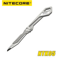 Original NITECORE NTK05 Ultra Tiny Keychain Lightweight Outdoor Tools Mini TC4 Titanium Alloy Tactical Folding Knife