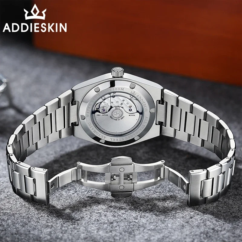AddiesKin Luxury Automatic Watch Sapphire Glass 9015 Mechanical Watches For Man Ultra-thin Super Luminous Waterproof Dress Watch