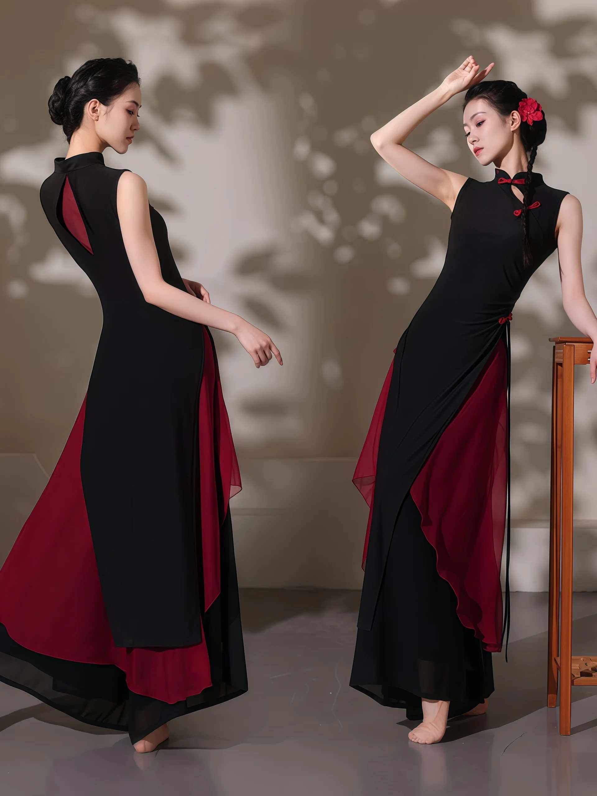 costume-de-danse-chinoise-classique-ensemble-de-scene-ajuste-pour-femme-pantalon-en-mousseline-brillante-a-double-epaisseur-et-fente