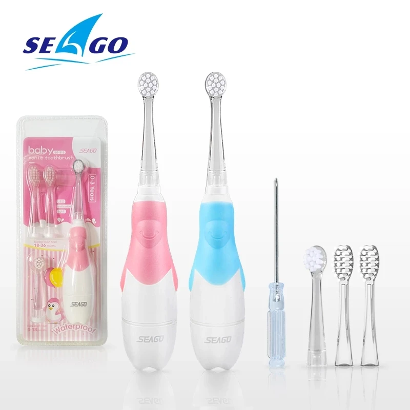 Seago Toothbrush for Kids Sonic Clean Teeth with Soft Brush for Kids IPX7 Waterproof with Extra Brush Heads