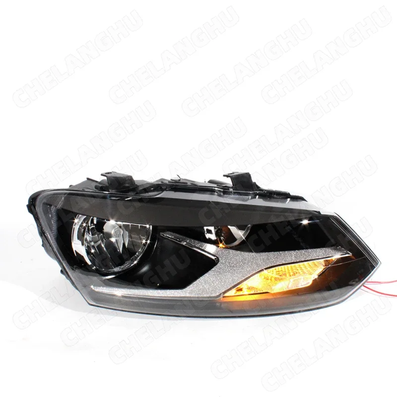 1Pc Right Side Front Halogen HeadLamp Turn Lights DRL For VW Polo 2012 2013 2014 2015 Car Accessories