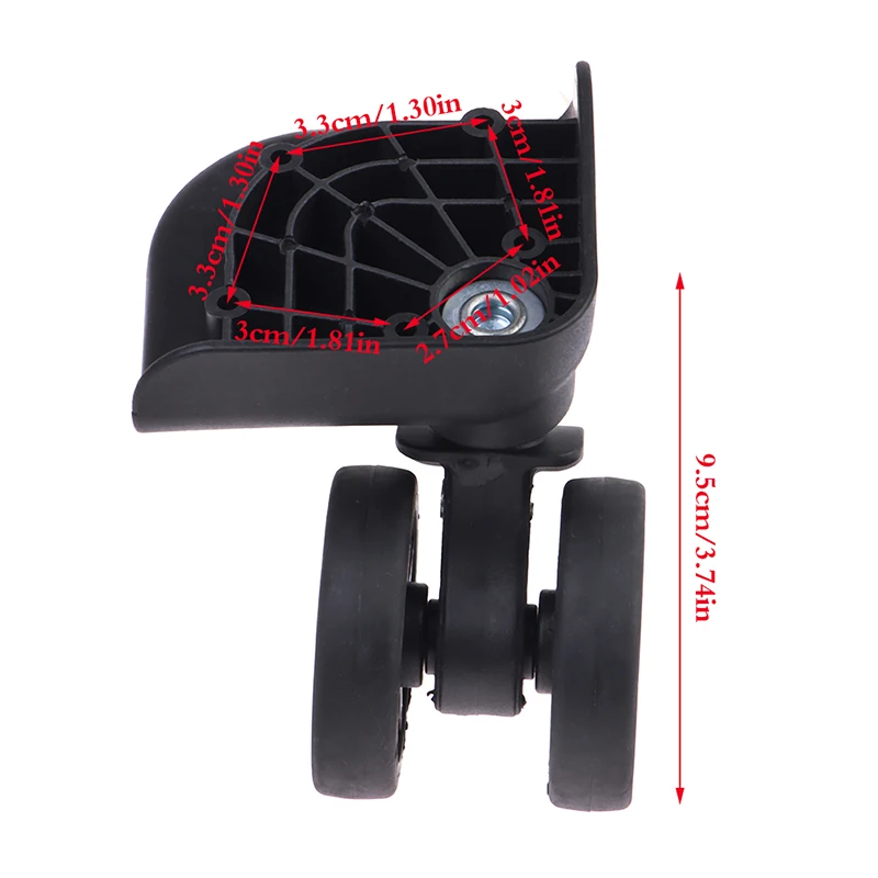 Set di riparazione ruota valigia per bagagli resistente all'usura da 2 pezzi, sostituzione girevole a 360 gradi staccabile