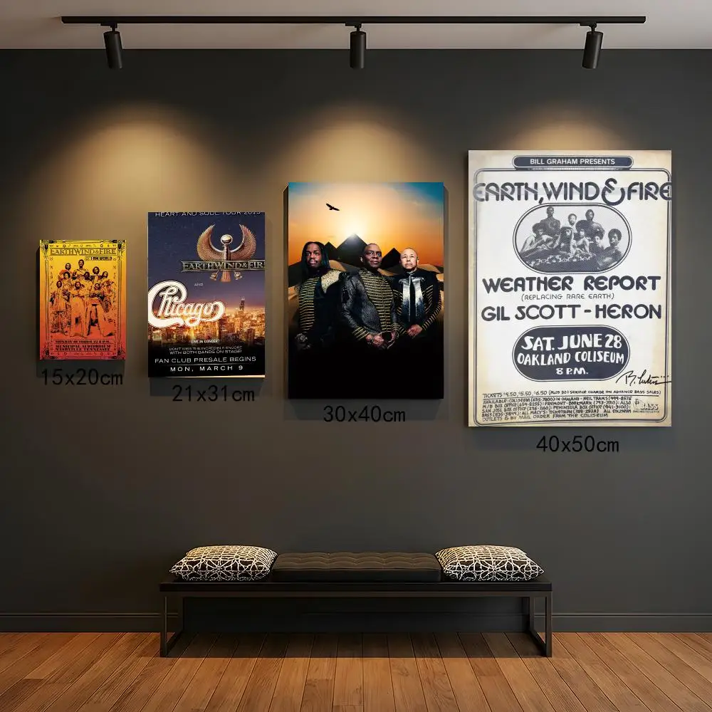 band E-Earth Wind And Fire-E Painting Calligraphy Boho Botanical Decor for Living Room  Elegant Home Style