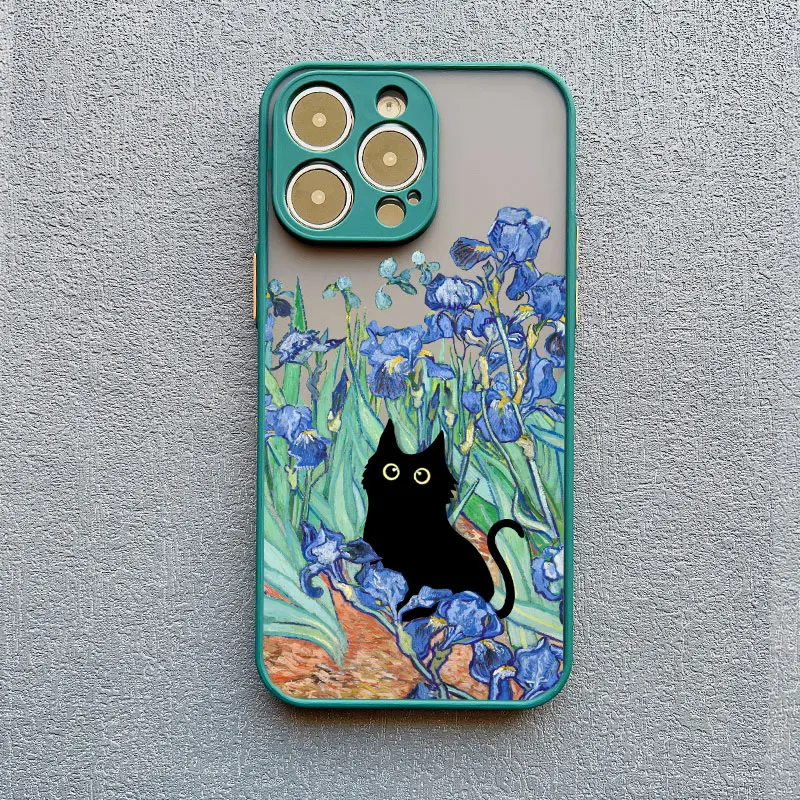 Retro Ölgemälde Van Gogh Katzen-Handyhülle für iPhone 17 16 15 14 Pro Max Plus 13 12 11 Pro Max Mini 16 Plus X XS XR Rückenschale – Detail 2