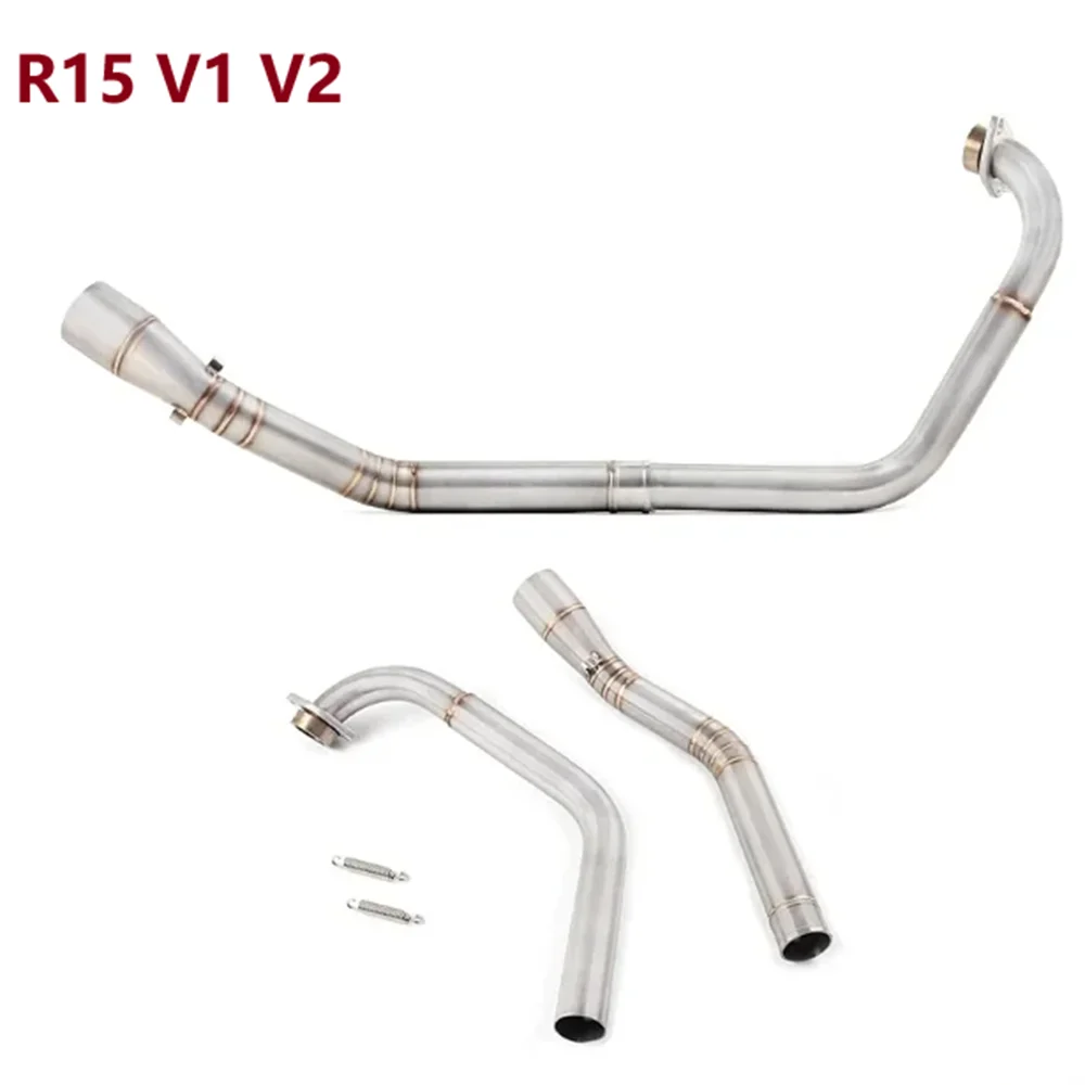 Sistema de Escape Completo para Motocicleta, Tubo de Escape, Silenciador para Yamaha YZF-R15 R125 MT125 MT-15 V1 V2 V3 2008-2023