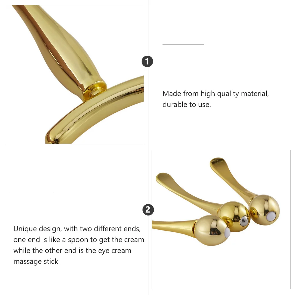 1 مجموعة 1 مجموعة عصا تدليك العين المزدوج نهاية أداة الوجه ل كريم عين امتصاص المحمولة العناية بالبشرة ملعقة T-شكل بار قناع الوجه