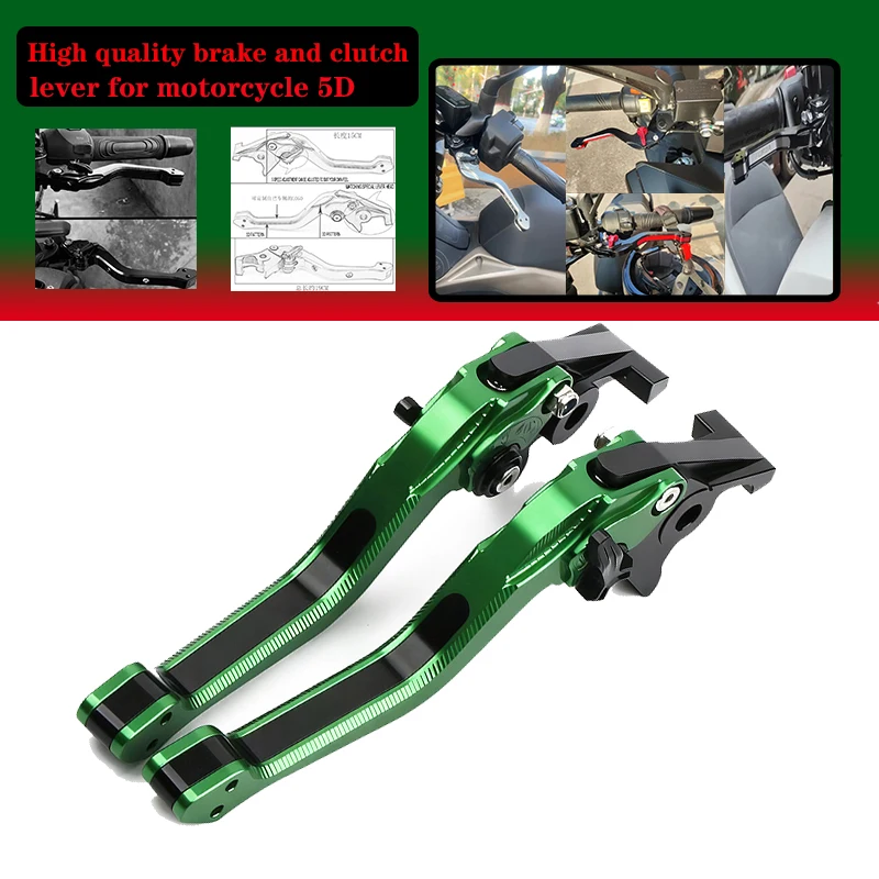 

Motorcycle 5D Brake Clutch Lever FOR KAWASAKI VERSYS 300X 2017-2020 KLR650 2011 Aluminum CNC Adjustable Motorbike Brake Lever