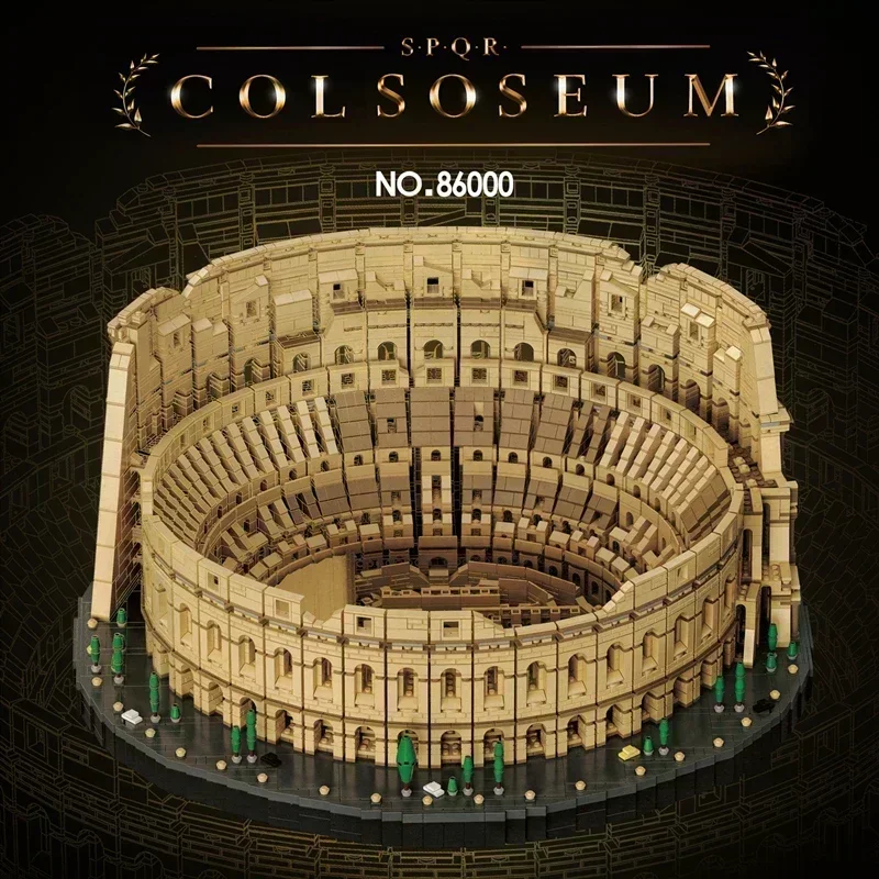 W magazynie 9036 sztuk 86000 seria filmów architektura miasto włochy Roman Colosseum Model klocki 10276 cegły zabawki dla dzieci