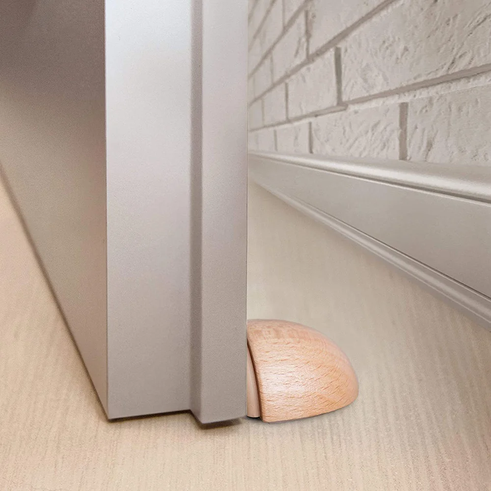 Wooden Door Stopper Wall Silicone Rubber Stops Doorstop House Floor Door Wedge Stop Handle Protector Holders Blocker deurstopper