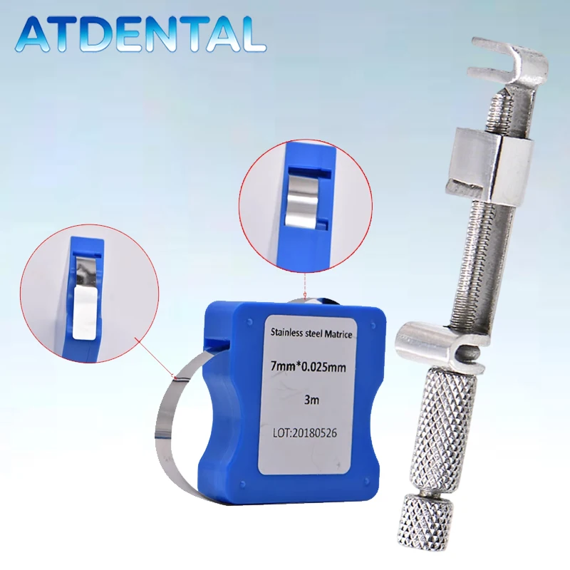 

Multi-format Dental Forming Sheets, Transparent Matrix Tapes Reel for Stainless Steel & Resin Restorative Tools