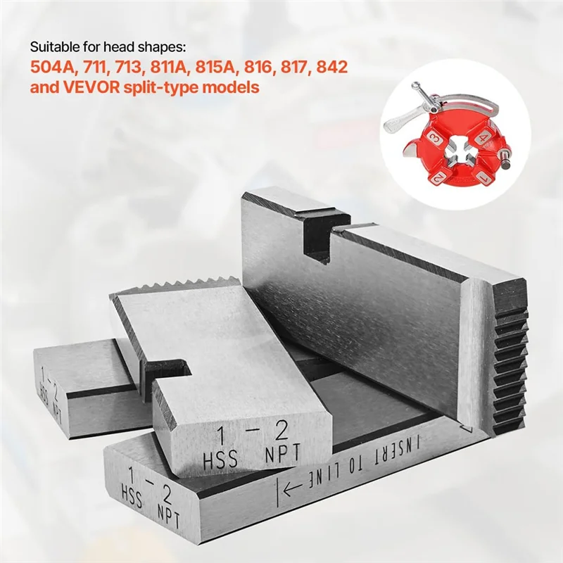 

ABBP-Machine Dies 1/2"-3/4" NPT Pipe Dies, Right-Handed HSS Pipe Threading Dies Fit Split-Type Machines,Die Heads
