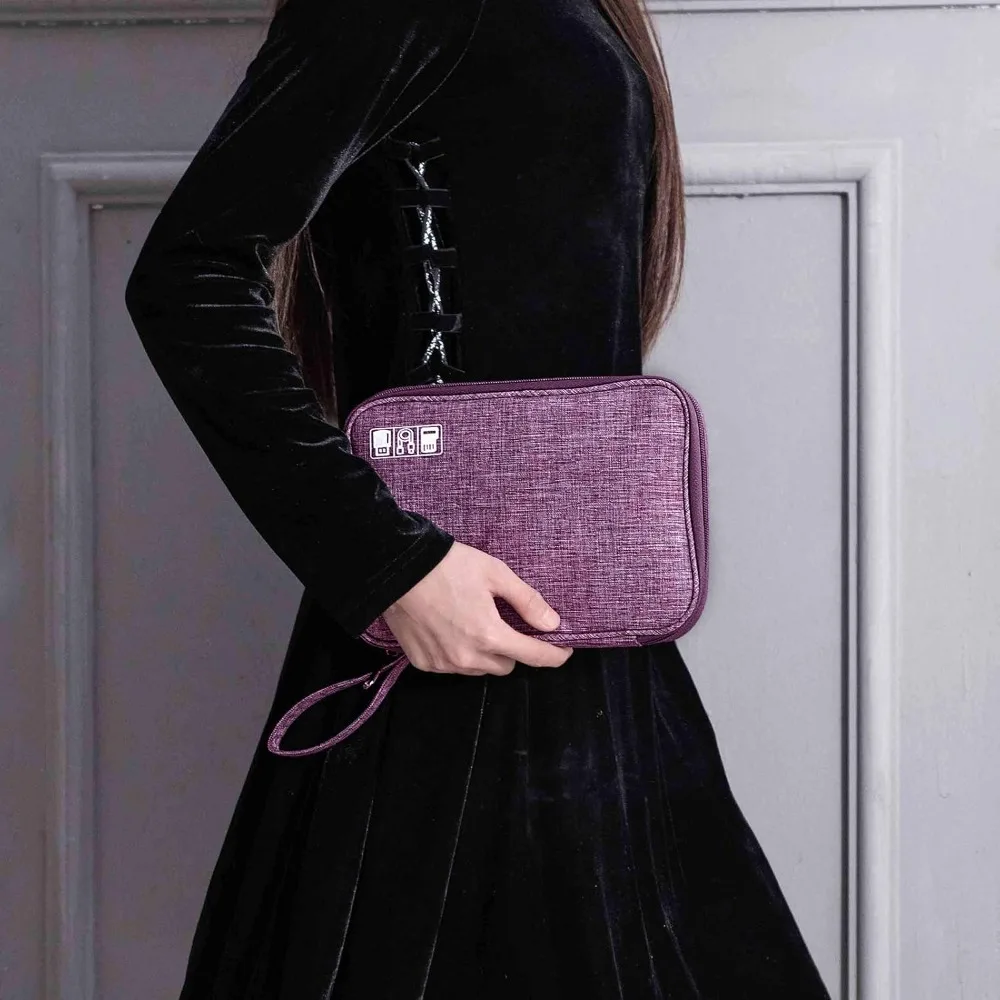 حقيبة تنظيم إلكترونيات السفر، منظم تخزين الكابلات المحمول، ملحقات إلكترونية، حقائب حامل تخزين شاحن الهاتف #6