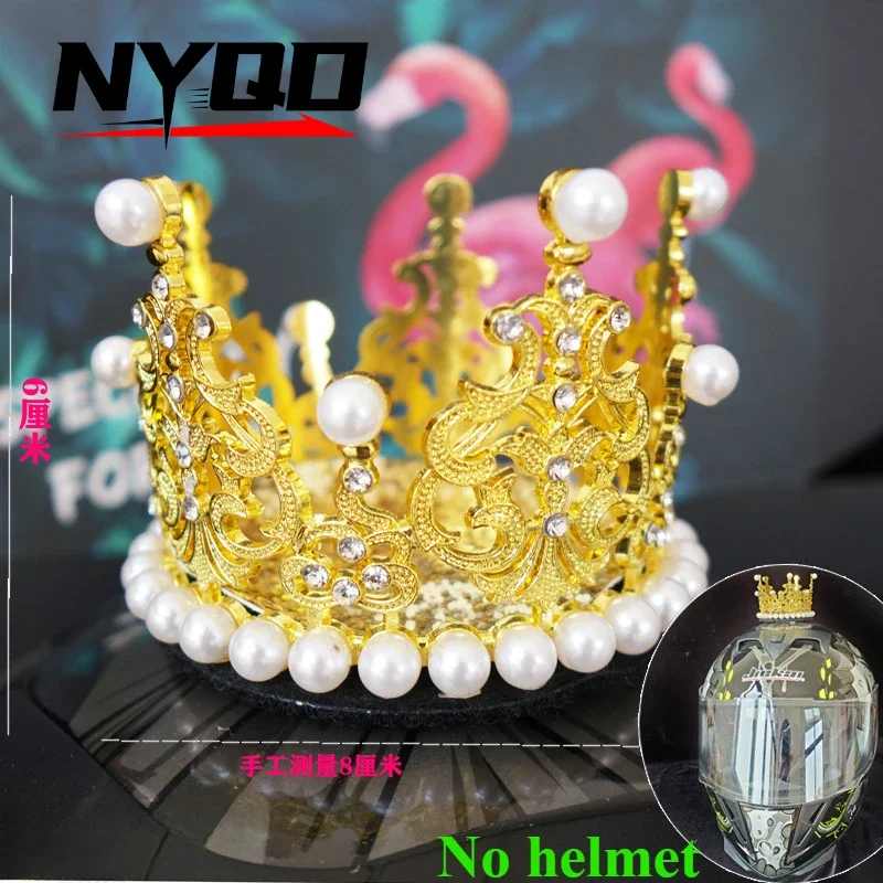 

Helmet decoration crystal crown diamond inlay motorcycle electric vehicle balance car child helmet accessories helmet accessorie