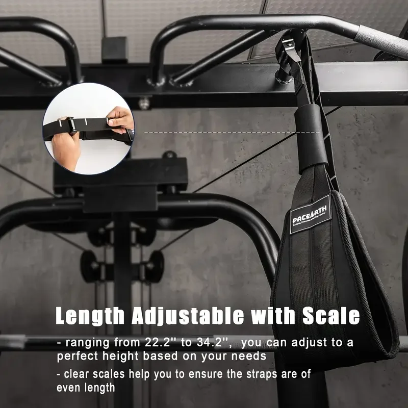 

PACEARTH Adjustable Ab Hanging Straps For Abdominal Muscle Building, Outdoor Sports Gym Fitness And Home Workout