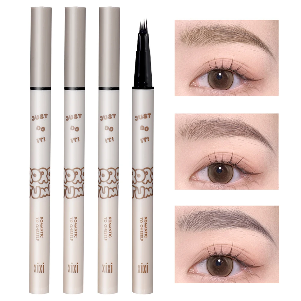 EyebloggPen-Stylo eye-liner liquide étanche, stylo de tatouage ultra fin, stylo de maquillage, sans floraison, vers à soie couché, quatre griffes durables